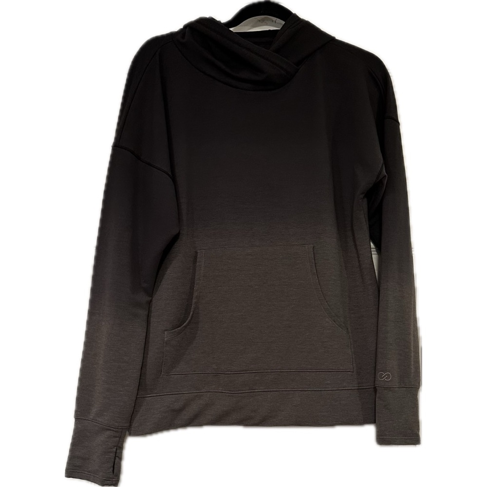 Calia Carrie Underwood Hoodie Size Medium Womens Gray Effortless Dip Dye Ombre